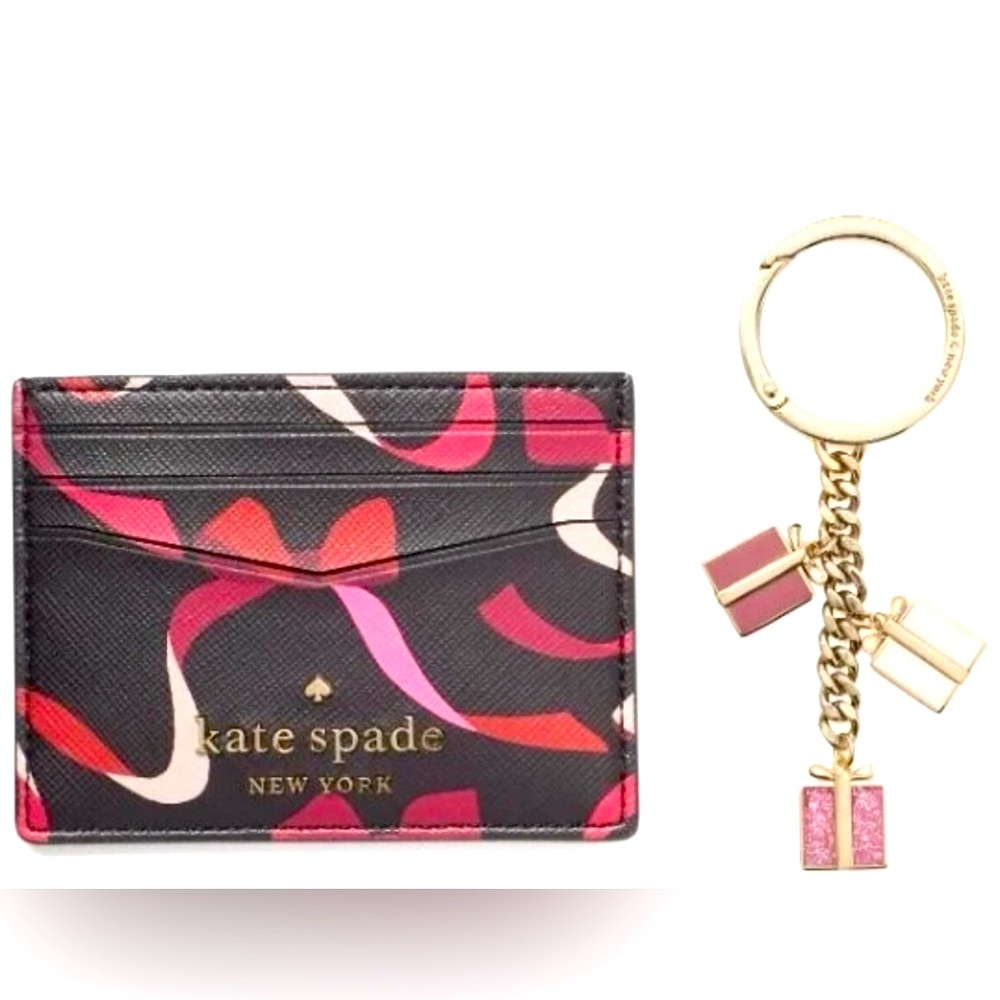 Kate Spade NWT Staci Boxed Card Holder And Key Fob Gift Set - HP
